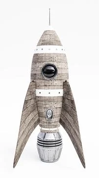 Space rocket isolated on white background Stock Illustration