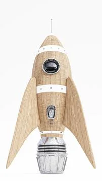 Space rocket isolated on white background Stock Illustration