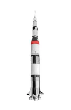 Space rocket isolated on white background. Stock Photos