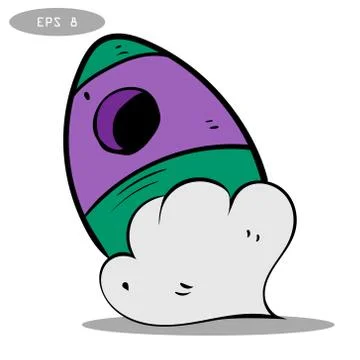 Space rocket isolated on white background1 Stock Illustration