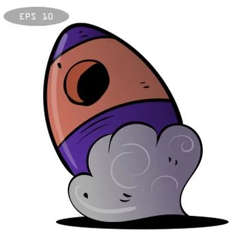 Space rocket isolated on white background2 Stock Illustration