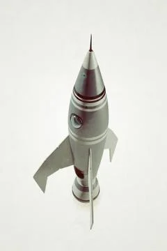 Space rocket isolated on white Stock Illustration