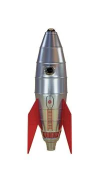 Space rocket isolated on white Stock Illustration