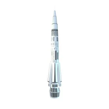 Space rocket isolated on white Stock Illustration