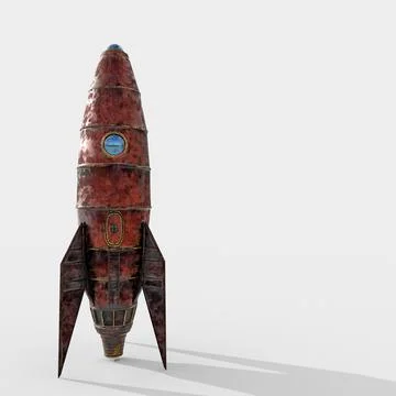 Space rocket isolated on white Stock Illustration