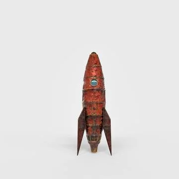 Space rocket isolated on white Stock Illustration