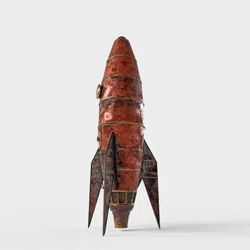 Space rocket isolated on white Stock Illustration