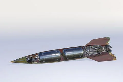 Space rocket isolated on white Stock Illustration