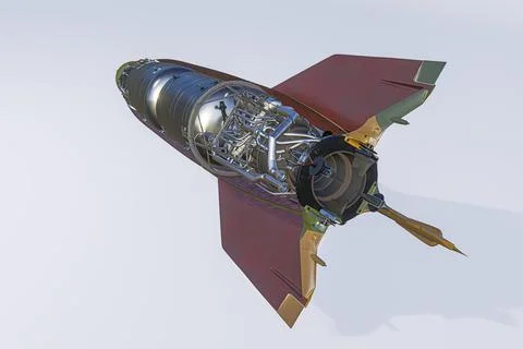 Space rocket isolated on white Stock Illustration