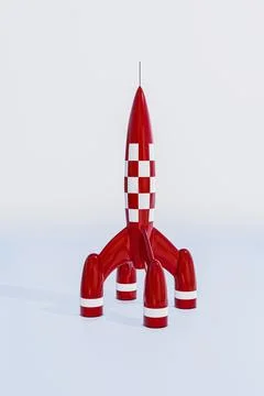 Space rocket isolated on white Stock Illustration