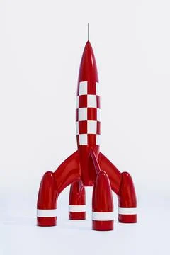 Space rocket isolated on white Stock Illustration
