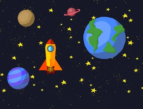 Space rocket journey 1 Video stock 119922858