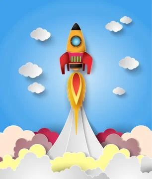 Space rocket launch. Stock Illustration
