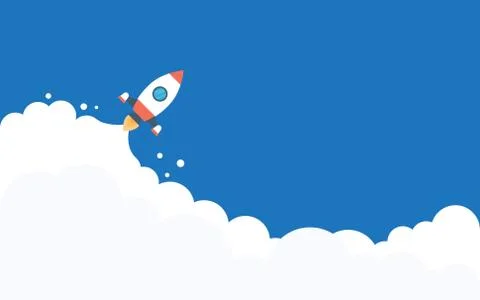 Space rocket launch Illustrazione stock