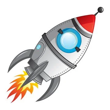 Space rocket launch Stock Illustration