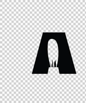 Space Rocket Launch Negative Letter Ilustración de archivo