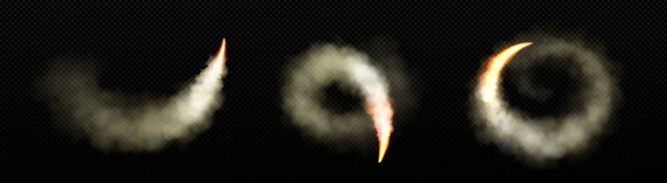 Space rocket launch smoke trail with fire vector Illustrazione stock