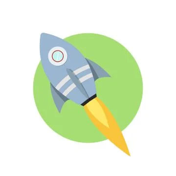 Space rocket launch, Startup creative idea, Rocket background, Vector Stock Illustration