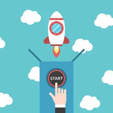 Space rocket launching Stock Illustration