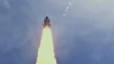 Space Rocket Launching on launching station 3 Stock-Footage 210692953