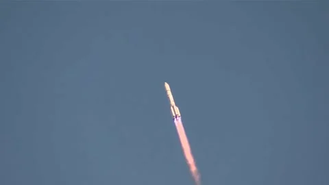 Space Rocket Launching on launching station Stock-Footage 210694579