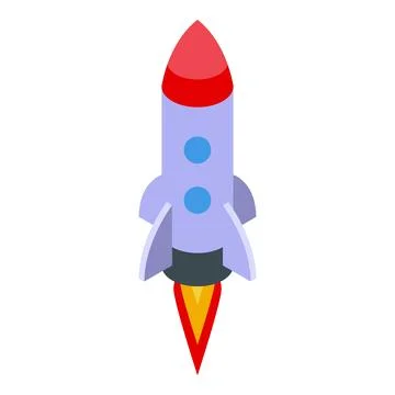 Space rocket launching upward leaving a trail of fire Illustrazione stock