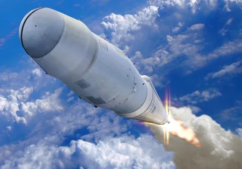 Space rocket lift off Stock Illustration
