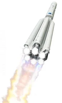 Space rocket lift off Stock Illustration