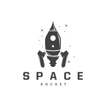 Space Rocket Logo Design, Space Vehicle Technology Vector, Simple Templet M.. Stock Illustration