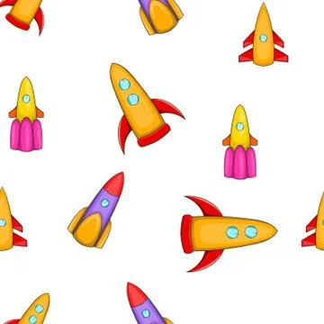 Space rocket pattern, cartoon style 스톡 일러스트