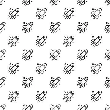 Space rocket pattern seamless 스톡 일러스트