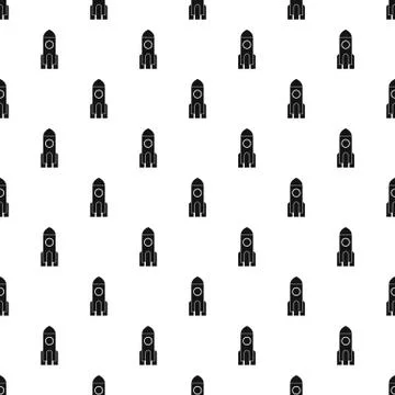 Space rocket pattern, simple style Stock Illustration