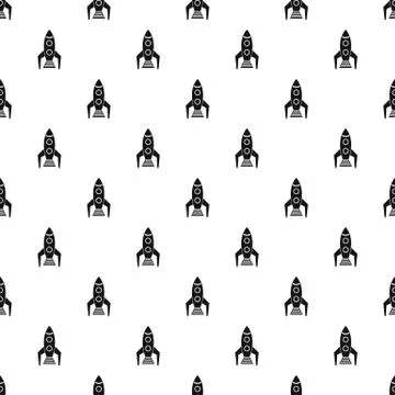 Space rocket pattern vector Stock Illustration
