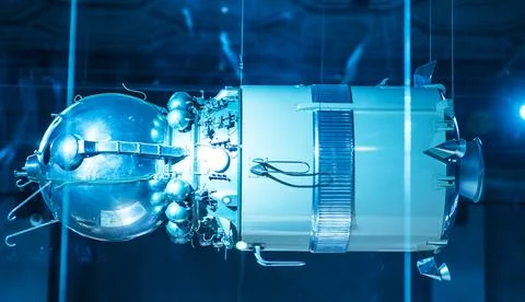 Space rocket at the poligon Stock Photos