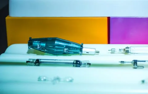Space rocket at the poligon Stock Photos