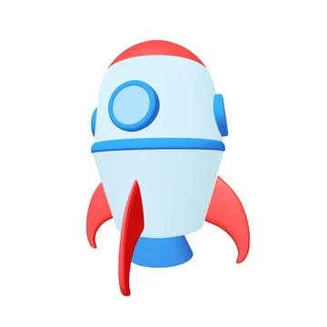 Space Rocket Ship. 3d illustration. 스톡 일러스트