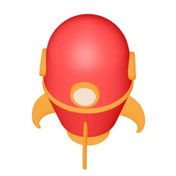 Space Rocket Ship. 3d illustration. Stock Illustration