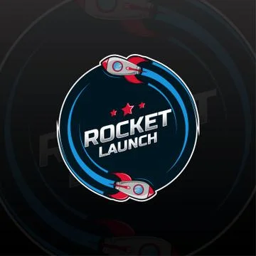 Space rocket ship logo Stock Illustration