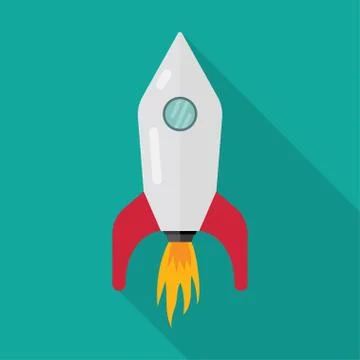 Space rocket ship start Illustrazione stock
