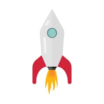 Space rocket ship start Stock Illustration