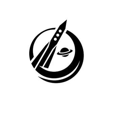 Space rocket sign Stock Illustration