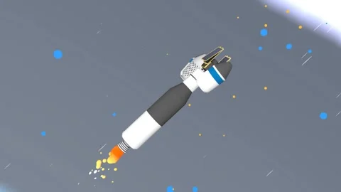 Space rocket stages separation animation 스톡 동영상 280060528