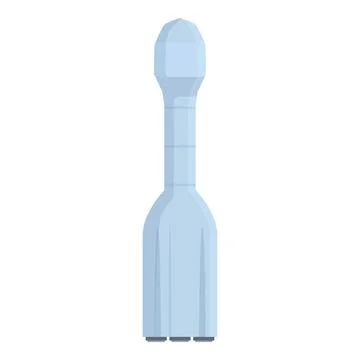 Space rocket standing on launch pad ready for take off into space Stock Illustration