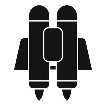 Space rocket taking off with fire and smoke from its engines Illustrazione stock