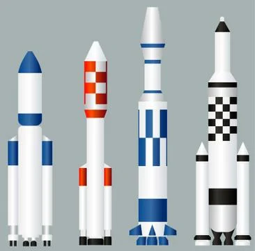 Space rockets Stock Illustration