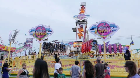 Space Roller At The NJ Fair Stock Footage 51831944