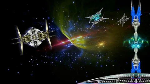 Space routes of distant worlds Stock Footage 70803586