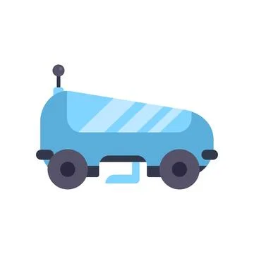 Space rover exploring new planets or moon surface Stock Illustration