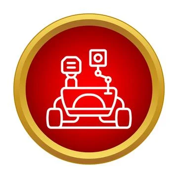 Space rover exploring planet surface for scientific research Stock Illustration