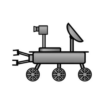 Space rover icon on white. Stock Illustration